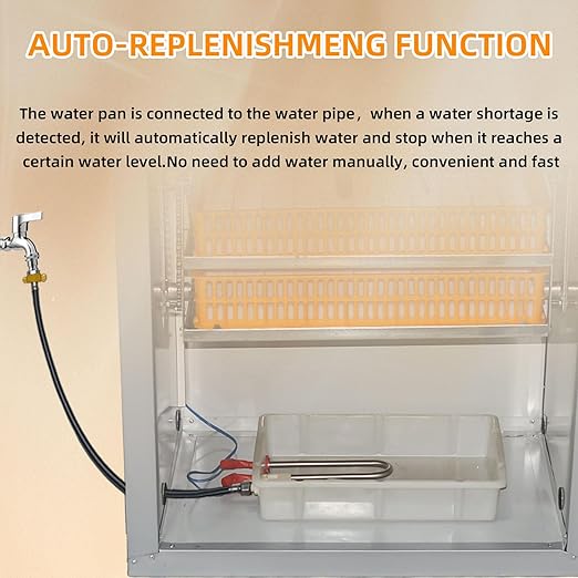 XKV 440 Egg Incubator with Automatic Egg Turning,Temperature Control and Humidity Control,Hatching Eggs,Chicken,Ducks,Poultry,Industrial Brooding Machine Chicken Incubator for Farm,Lab,Home,Indoor