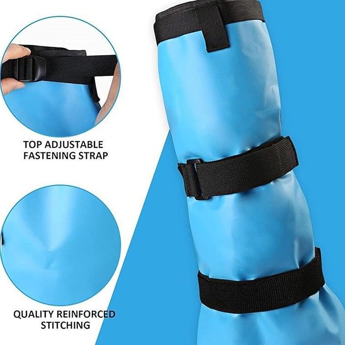 Horse Hoof Boots - Hooves Care Bucket with EVA Pad | Hoofs Soaking Bag with Adjustable Straps for Stall Stable Pasture Ranch Daily Care and Show Preparation, 18.9x7.48x7.48 inches