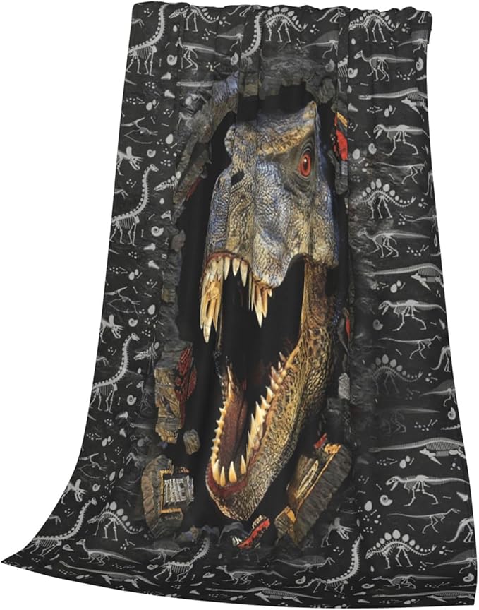 Dinosaur Blanket, Dinosaurs Throw Blanket, Animal Wild Gifts Blankets Stuff Fleece Flannel Plush for Boys Men Girls Women Lovers Adults Soft Bedding Gift for Sofa Bed Office Home Decor 50"X60"