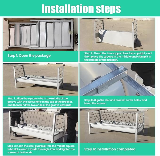 88 Gallon Goat Hay Feeder, 60" Length Goat Feeder, Heavy Duty Galvanized Steel Hay Rack, Non-Slip Base, Ease of Assembly, Double-Sided Feeding Hay Feeder for Goats, Sheep, Horses, Silver