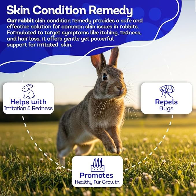 HA4E - Rabbit Skin & Fur Treatment - Natural, Homeopathic Tablets for Itch Relief & Comfortable Skin - Pellets, Hutch Size (Extra Large)