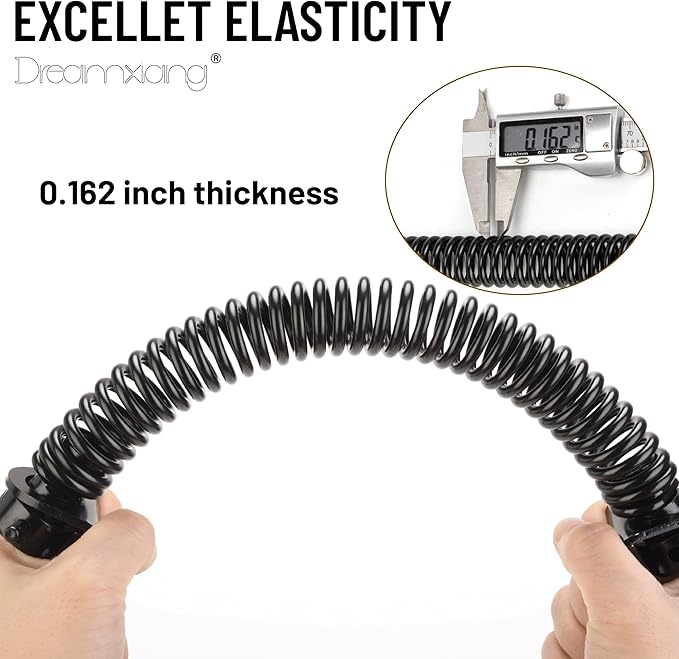 14" Gate Spring Self Closing Heavy Duty Outdoor Door Spring Automatic Fence Gate Closure Hardware Spring Loaded Gate Latch with Adjustable Tool for Wooden and Vinyl Fence, Black (1 Pack)