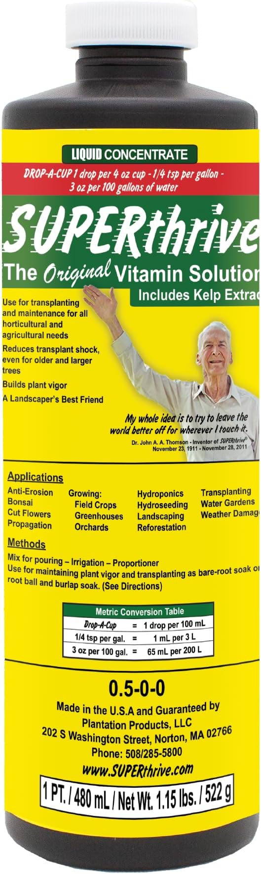 SUPERthrive Plant Vitamin Solution, 1 Pint