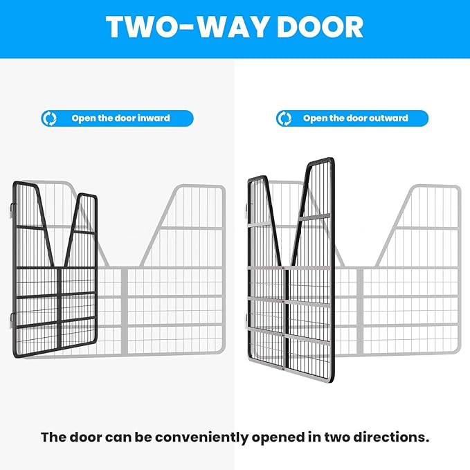 52" W×42" H Stall Guards for Horses, Horse Stall Gates, Heavy Duty Steel Yoke Design Fits Standard Barn Doorways