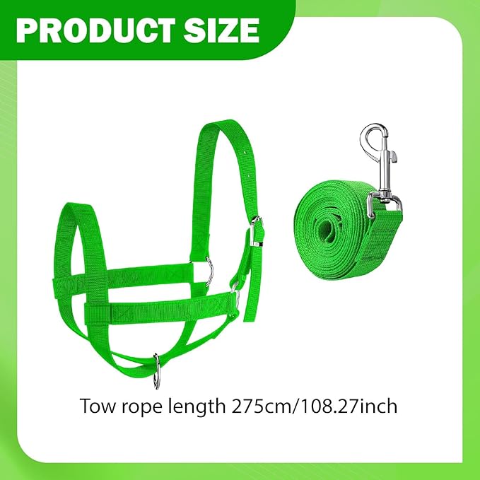 Nylon Cow Halter Calf Halters Cow Wide Goat Sheep Modern Livestock Donkey Foal Horse Equipment Supply Cattle Halter Harness