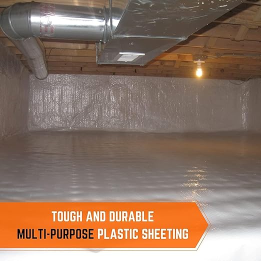 Farm Plastic Supply - Flame Retardant Plastic Sheeting - 6 Mil - (12' x 100') - Thick Plastic Sheeting, Heavy Duty Plastic Film, Drop Cloth Vapor Barrier, Construction Poly Cover Covering
