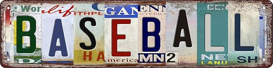 Baseball Wall Decor Baseball Room Decor For Boys Tin Sign Vintage Sports Decor Poster Memorabilia Baseball Street Signs Man Cave Home Room Bar Wall Decor 16 X 4 Inches