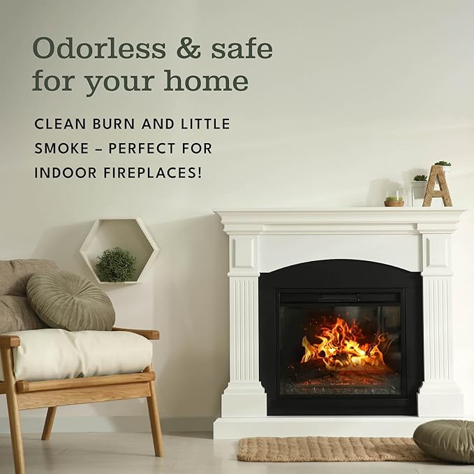 Superior Trading Oak Mini Fire Wood w/Fire Starter Pods, Winter Fireplace Starter, Wood Stove, USDA Cert 4-5” Kiln Dried Firewood, USA Made, 10-11 lbs in Plastic Storage Box