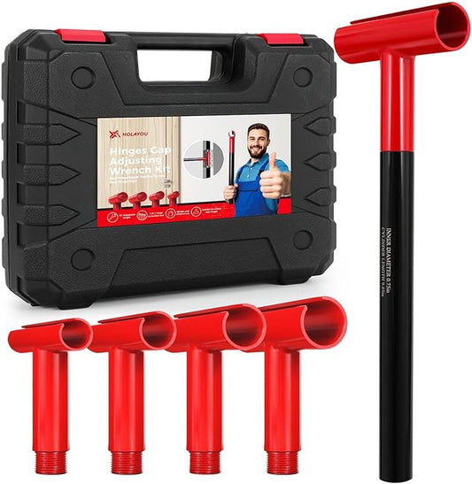 Door Hinge Adjustment Tool for Flag Hinges,Hinge Gap Adjusting Wrench Set for Residential and Commercial Heavy Door.