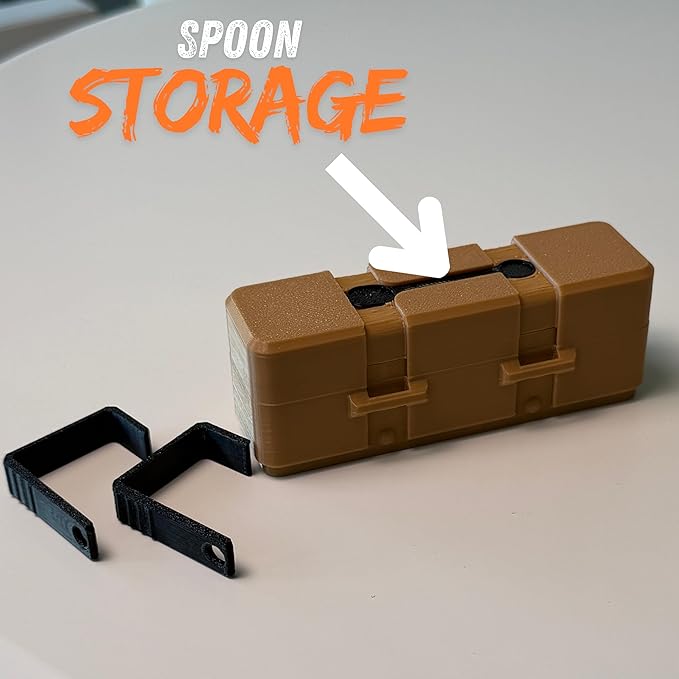 Portable Camping Spice Rack with 4 Containers – Compact Travel Seasoning Organizer Box for Outdoor Cooking, RV, Hiking & Kitchen Use | Lightweight, Stackable, and Easy to Carry