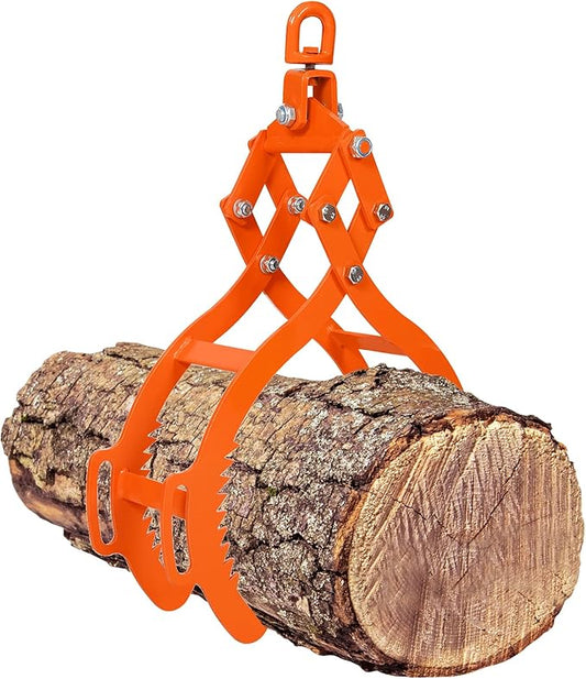 30inch Log Tongs, Log Grapple for Logging Tongs, Swivel Steel Skidding Tongs, 4 Claw Timber Claw Hook Eagle Claws Design Log Lifting Tongs for for Tractors, ATVs, Trucks, Forklifts 3000LBS Capacity