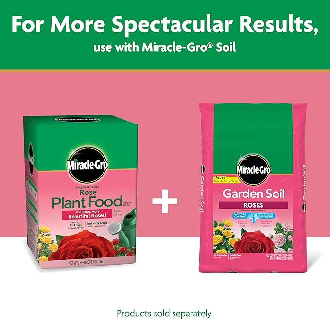 Miracle-Gro Water Soluble Rose Plant Food, 1.5 lb