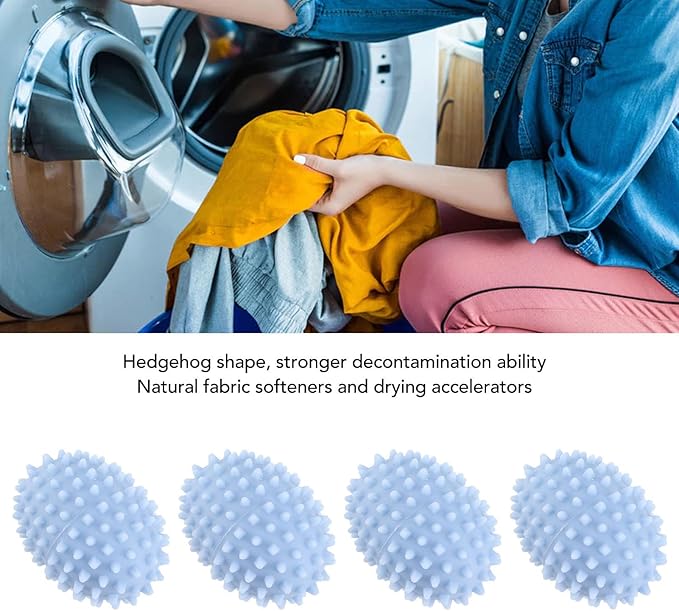 Plastic Dryer Balls, Laundry Agitator Balls Small Hedgehog Shape Reusable Soft and Easy to Store, Washing Machine Agitator for Reducing Clothing Wrinkles Better Clean