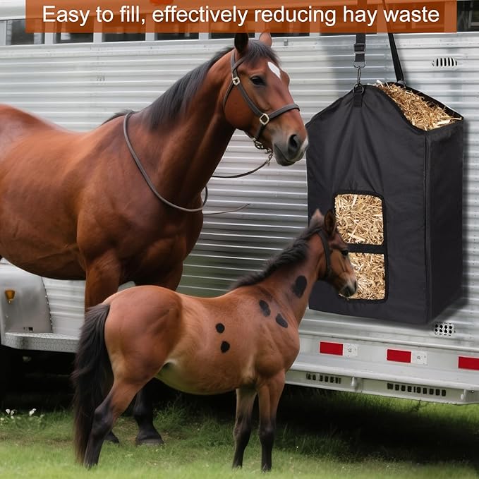 Hay Bag Goat Hay Feeder Durable, Easy to Hang, Suitable for Horses, Donkeys, Cows, Sheep, Etc