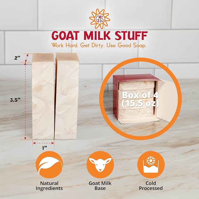 Goat Milk Stuff Goat Milk Soap - BLACK RASPBERRY | Made with Farm-Fresh Goat Milk, Goat Milk Soap for Face - Leaves Skin feeling Renewed and Natural - Handmade (Box of 4)