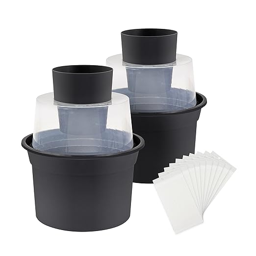 Biogents GAT2 Mosquito Trap – Non-Electric, Eco-Friendly Egg-Laying Trap for Tiger Mosquito Control – 2 Traps with 10 Sticky Cards for Outdoor Breeding Prevention