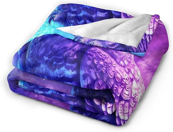 Owl Blanket Owls Blankets Fleece Plush Flannel Super Soft Cozy Fuzzy Warm Lightweight Stuff Owl Lover Decor Gifts for Boys Girls Kids Adults Men Women 60" x 80"