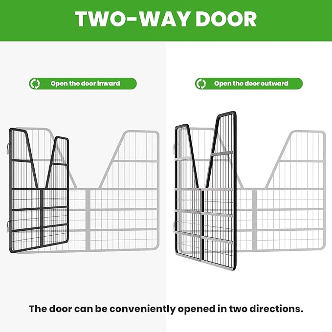52" W x 42" H Stall Guards for Horses, Heavy Duty Steel Yoke Frame for Secure Horse Stall Doors, Two-Way Operation, Scratch Proof.