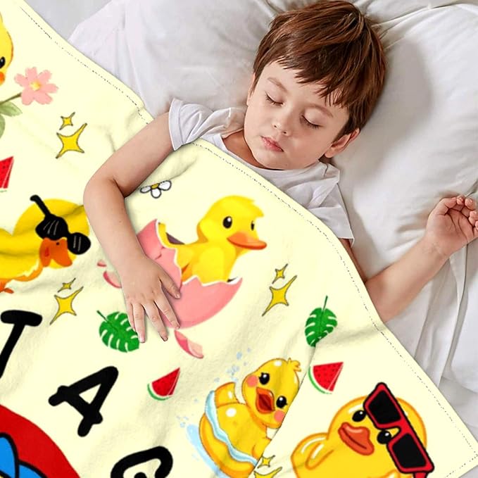 Cute Duck Blanket Ultra Soft Ducks Themed Gifts for Women Kids Boys Girls Cartoon Ducks Decorative Blankets for Bed Chair Couch Bedroom 50"X40"