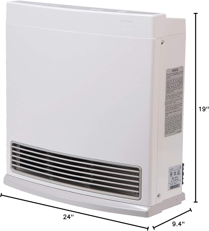 Rinnai FC510N Ventless Natural Gas Heater, Energy-Efficient Space Heater with Programmable Thermostat