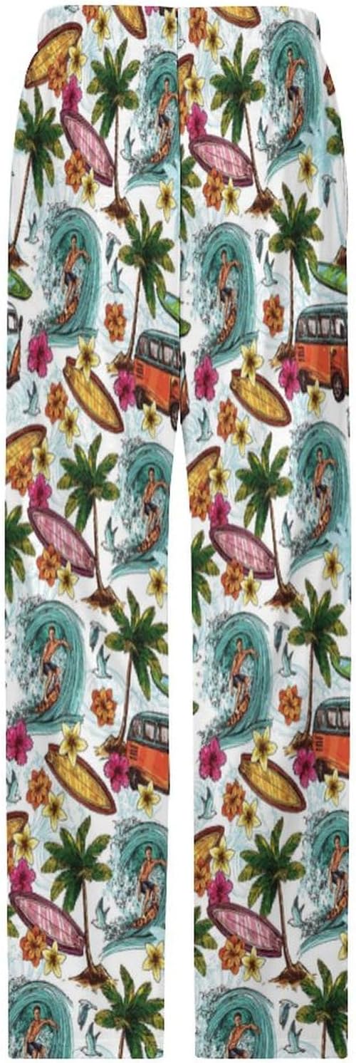 Funny Mens Pajama Pants Lightweight Soft Lounge Pant Sleep Pj Bottoms for Men With Pockets