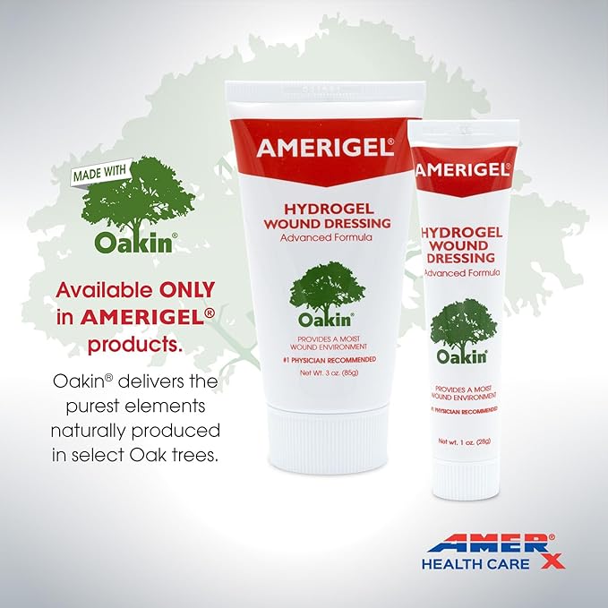 AMERIGEL Hydrogel Wound Dressing (1 oz.) - Provides Moisture-Rich Healing Environment for Dry Wounds