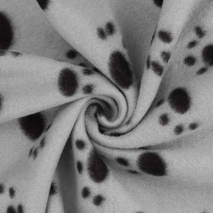 Comsmart Dog Blankets for Small Dogs, 6 Pack Puppy Blanket Cute Paw Print Pet Blanket for Dog, Puppy, Cat, Kitten, 24x28 inches, Grey