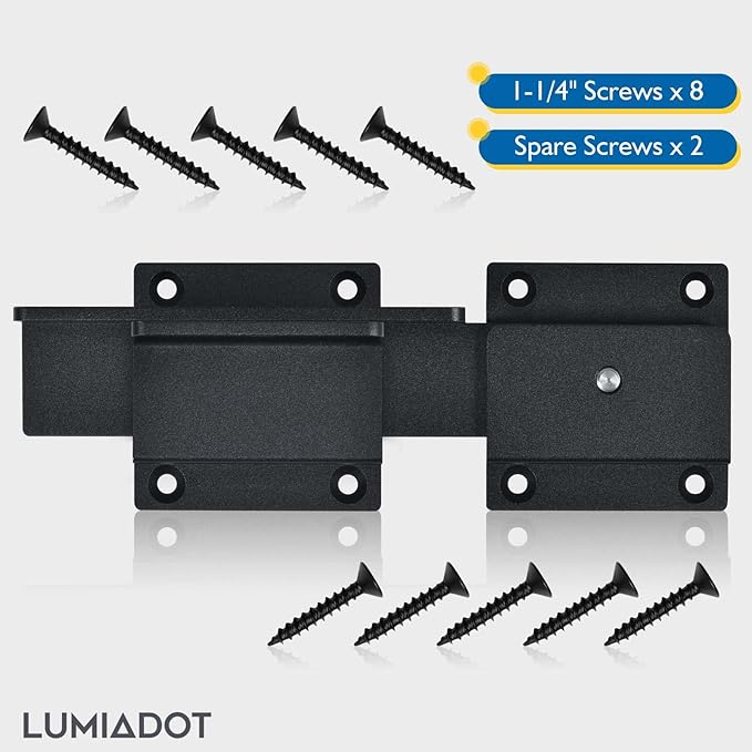 Flip Gate Latch Lock with Padlock Hole 3Pack, 3.5mm Heavy Duty Aluminum Alloy Adjustable Door Latch for Sliding Swing Open Gate, Outdoor, Wooden Fence, Barn, Shed, Garage, Yard