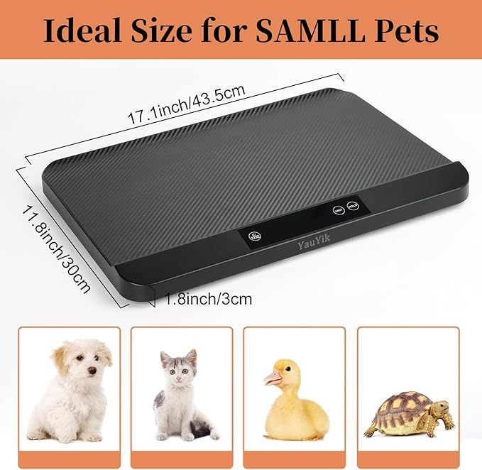 YauYik Digital Pet Scale for Accurate Weighing - Baby Scales for Weighing, Ideal for Small Pets, Puppies, Kittens and Cats with Non-Slip Mat - LED Display with Hold Function, Measures Up to 40kg
