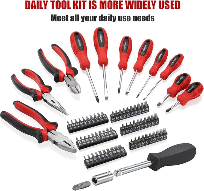 438-Piece Mechanics Tool Set with 3-Drawer Heavy Duty Metal Box Repair Tool Kit