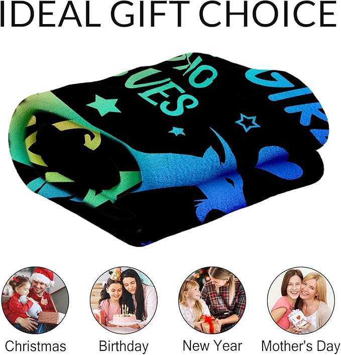 Custom Goat Blanket for Girls - 30x40 Inches Lap Size with Name - Soft Fuzzy Plush Throws Gift - Black Funny Throw Blanket for Couch, Office