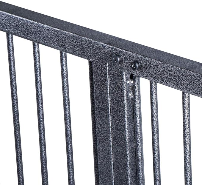 EASY-UP Titan Horse Stall Gates | Heavy-Duty Steel Construction | Rust-Resistant Finish | Ideal for Barn, Farm & Equestrian Use | Straight Gate - 52" Wide | Color Gray Armor