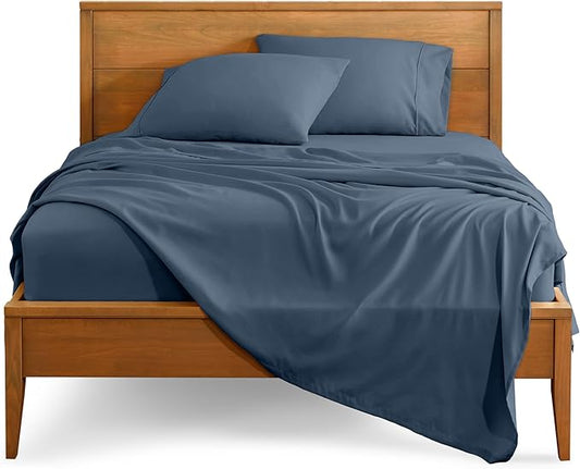 Bare Home Ultra-Soft Full XL Sheet Set - Luxury 1800 - Hydro-Brushed - Deep Pockets - Easy Fit - 4 Piece Set - Bedding Sheets & Pillowcases (Full XL, Bering Sea)