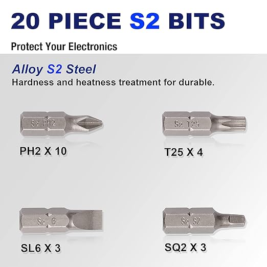 276pc Titanium Twist Drill Bit Set with S2 Bits 135° Tip High Speed Steel, Size from 1/16" up to 1/2", Ideal in Wood Cast Iron Aluminum Alloy Plastic Fiberglass, Clear Lid Case