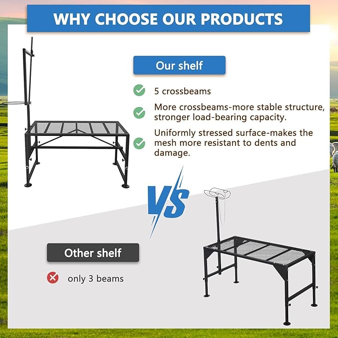 400 LBs Goat Milk Stand for Pygmy and Dwarf Goats, Goat Stand with Feed Bin, Goat Milking Stand for Sheep Trimming and Milking, Hoof Trimming Stand Adjustable Size, Iron Black