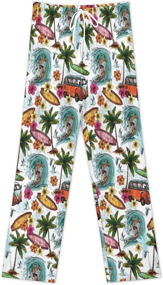 Funny Mens Pajama Pants Lightweight Soft Lounge Pant Sleep Pj Bottoms for Men With Pockets