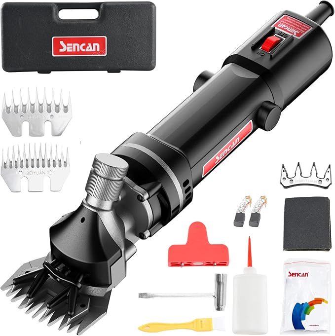Sheep Clippers Sheep Shears,750W Farm Livestock Grooming Kit for Sheep Equine Goat Pony Cattle and Large Animals (with 2 Blades)