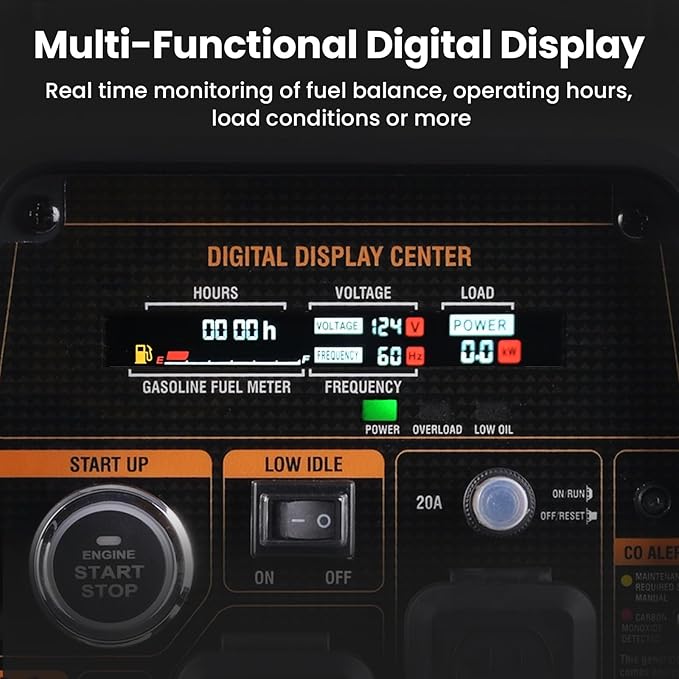 MaXpeedingrods 3500 Watt Dual Fuel Inverter Generator, Remote/Electric Start, Gas and Propane Powered for Home Backup Power, Outdoor Camping, RV Ready, EPA Compliant, Digital Display