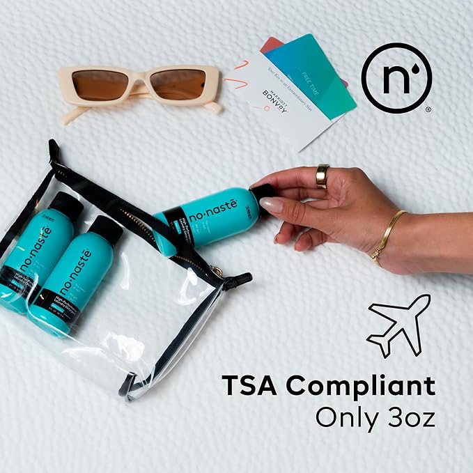 Nonaste Travel Laundry Detergent Zen Fresh, (3 Fl Oz, Pack of 3) – High Performance Activewear Detergent Travel Size | TSA-Compliant Laundry Essentials