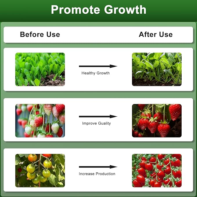 Outdoor LED Grow Lights, Waterproof String Grow Light, Full Spectrum Plant Growing Lights with 22Ft Cord, 6 Lights for Outdoor, Greenhouse Planting, Rainproof and Windproof