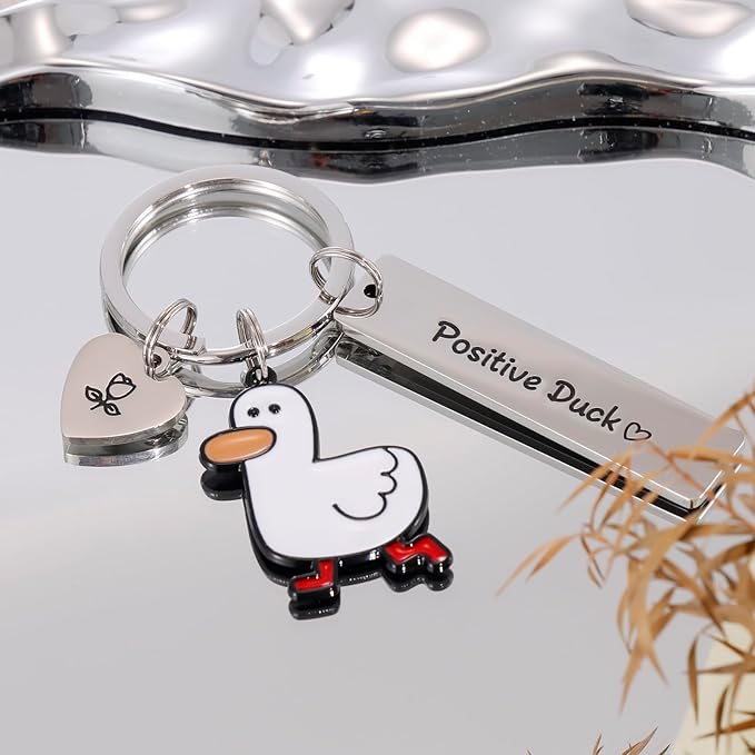Gifts for Duck Lovers Women Men Hunters Inspirational Ducks Charm Stuff Duck Keychain