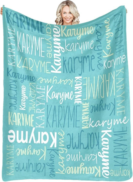 Personalized Name Blanket for Kids and Adult Customized Blanket for Boys Girls Baby Personalized Blanket and Throws Super Soft