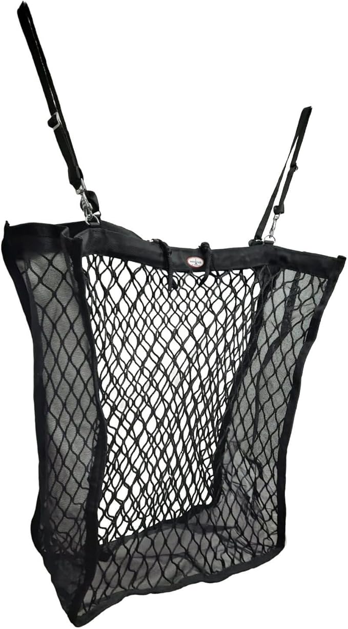 XL Double-Sided Knotless Slow Feed Hay Net – Holds 5–6 Flakes, 2"x2" Openings, Comfortable for Horse Muzzles, 1000D Mesh Side Gussets, Adjustable Hanging Strap, Durable & Safe Design