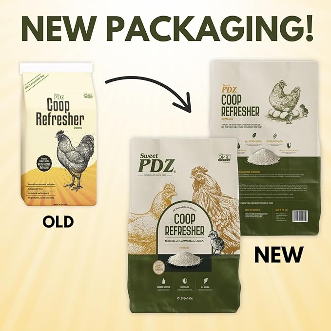 Coop Refresher - Zeolite Odor Eliminator - Essential Chicken Coop Accessory (4-Pack)