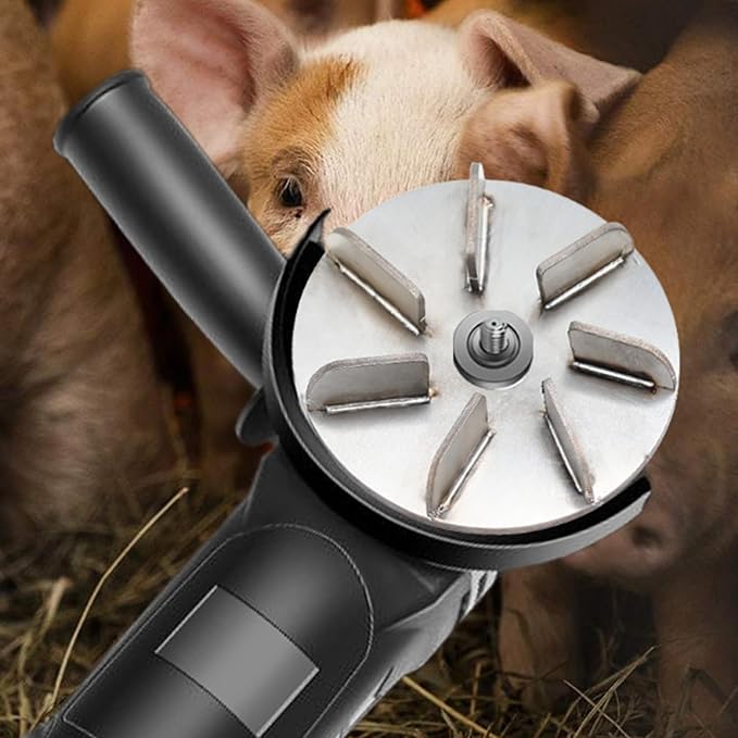 2-Pack Pig Hair Removal Tool, 7/9 Gears Stainless Labor-Saving Pig Hair Remover Scraper Disc, Suitable for Hen Sheep, Cattle, Pigs (Nine Teeth*2)