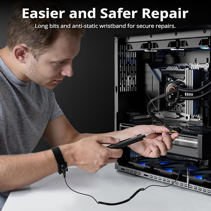 JOREST 155 in 1 Mini Electric Screwdriver Cordless, Precision Power Screwdriver Set, 5 Torque Levels (Max 0.75N.m), Gifts for Men, Magnetic Repair Tool Kit for iPhone, PC, Laptop, PS4 PS5, Xbox, Watch