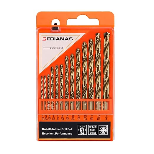 Cobalt Drill Bit Set - 13Pcs M35 HSS Twist Drill Bits Kit 1/16"-1/4" for Hardened Metal, Stainless Steel, Cast Iron, Wood and Plastic