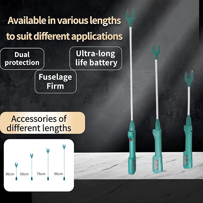 Cattle Prod Waterproof Cattle Prod Stick with LED Light, Rechargeable Electric Livestock Prod