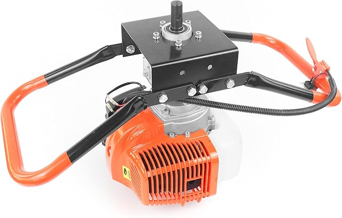 NEOTEC 52CC 2-Stroke Gas Powered Earth Auger Post Fence Hole Digger + 4" 6" 8" Auger Drill Bits, Petrol Drill Borer for Garden & Lawn, Digging