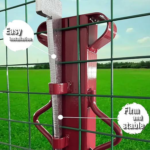 4ft Woven Wire Fence Stretcher Bar,Outdoor Havy Duty Metal Fence Tensioner Tool Fence Stretcher for Horse and Cattle Farm Fence, Horse Wire Mesh,Yards (4ft - incl/5 Wedges)